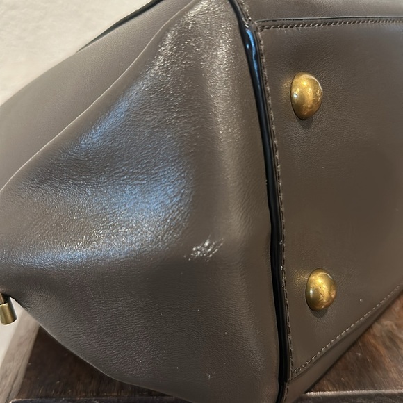 ZAC Zac Posen Eartha Folded-Guss et Tote - Grey Large Tote Handbag - Picture 8 of 11